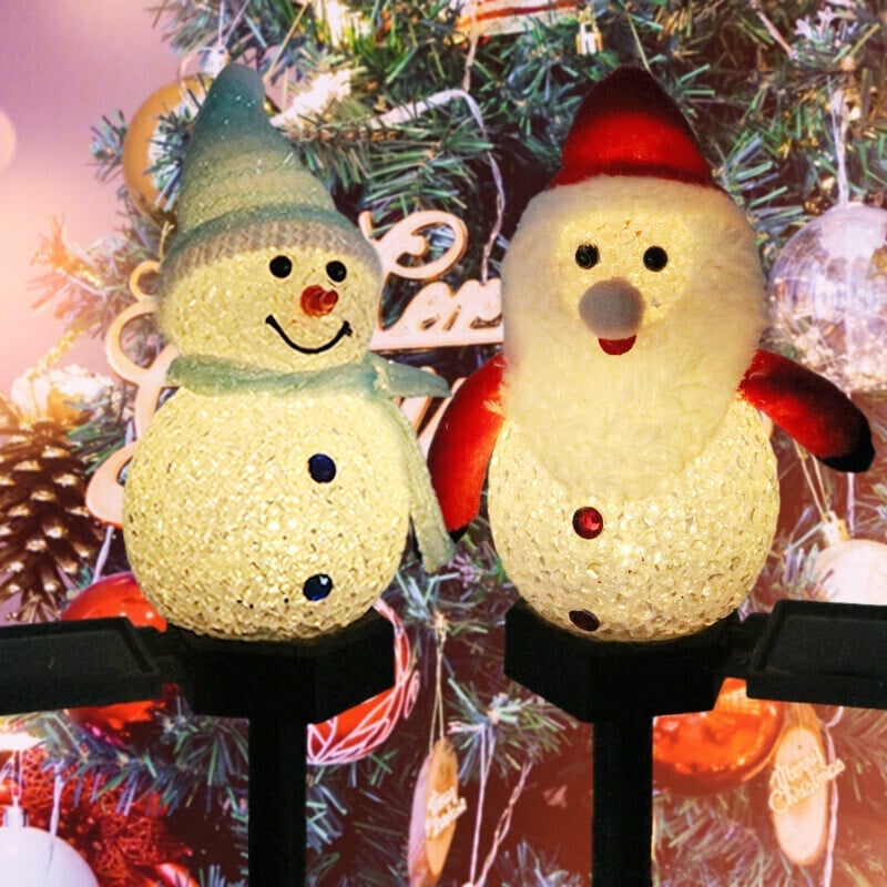 ⛄Surprise Christmas Gift -- Waterproof Solar Snowman Lamp