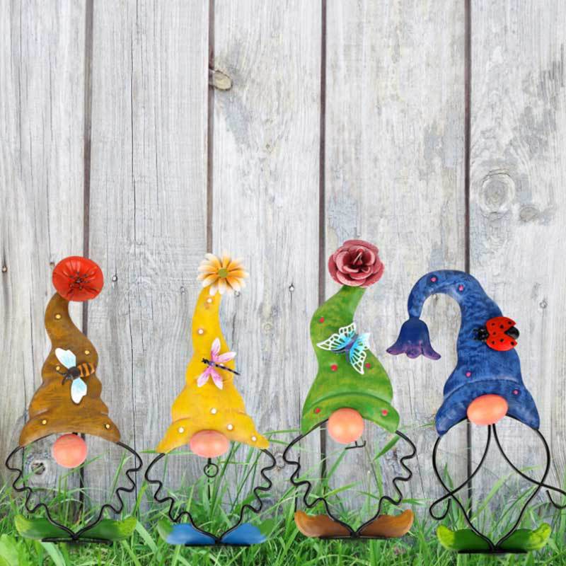 🔥Most Popular Gnome Set of 4 Yard Stakes