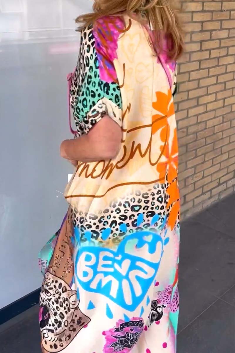 ourhomemarketTM-Women's Casual Leopard Print Short Sleeve Dress