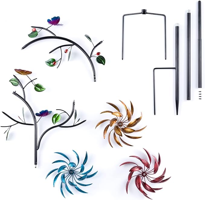 ourhomemarketTM-OFF -Beautiful Summer Multi Colored Flowers Wind Spinner