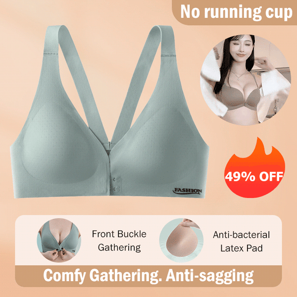 🔥Gathering and supporting front buckle bra🎉