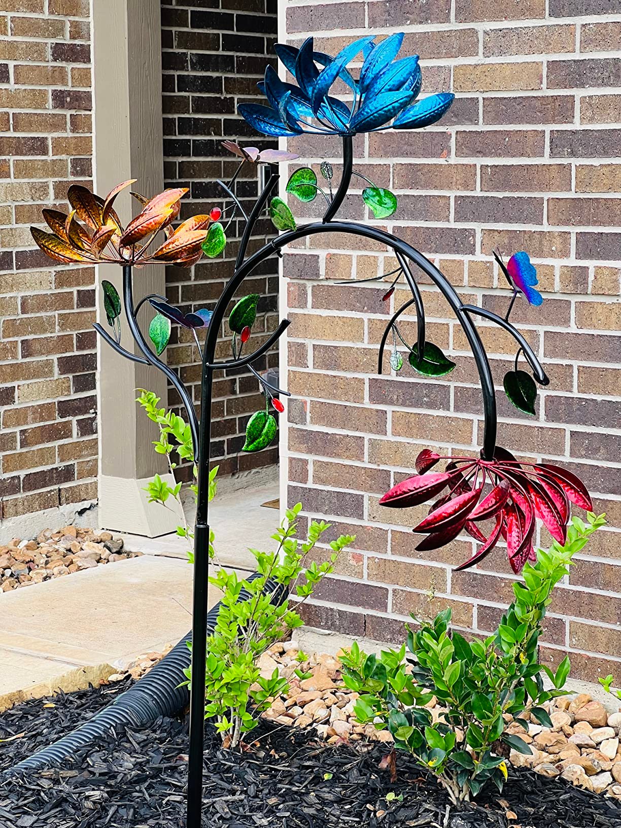 ourhomemarketTM-OFF -Beautiful Summer Multi Colored Flowers Wind Spinner
