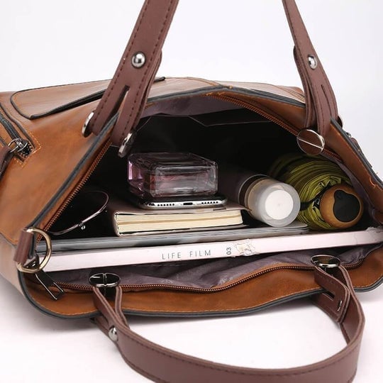 🔥- Ladies vintage leather shoulder bag