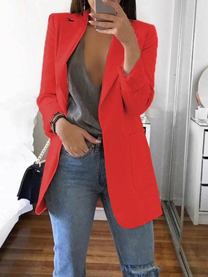 Ladies Casual Hooded Knit Jacket