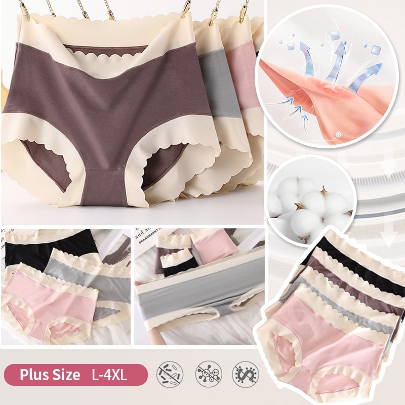 🔥Large Size Elastic Cotton Antibacterial Hygroscopic Underwear