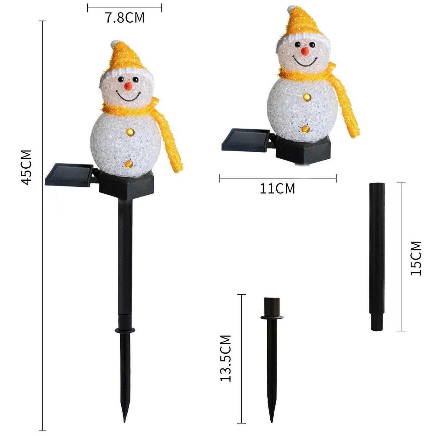 ⛄Surprise Christmas Gift -- Waterproof Solar Snowman Lamp