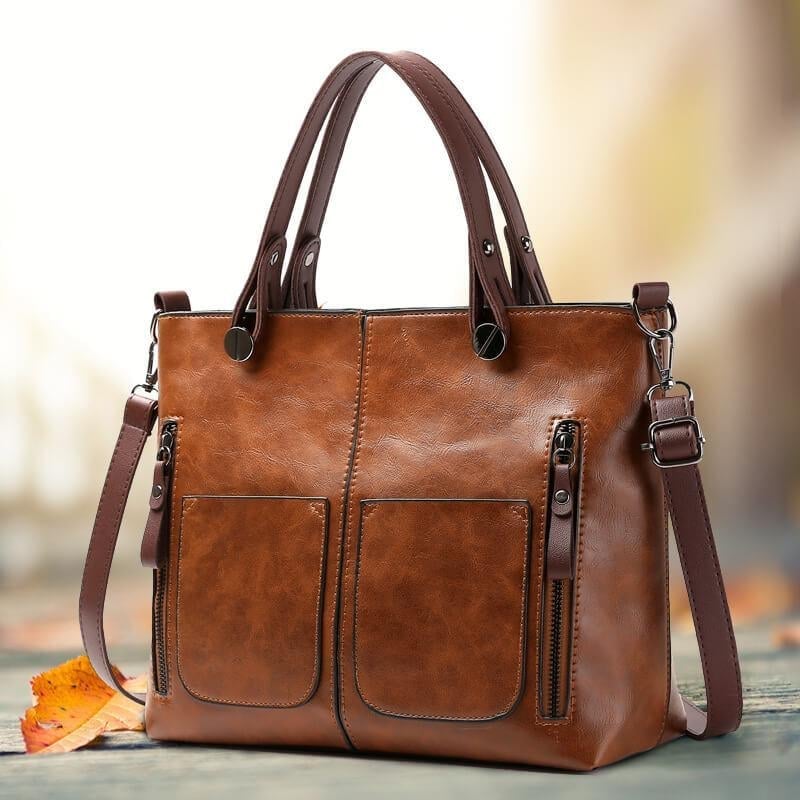 🔥- Ladies vintage leather shoulder bag