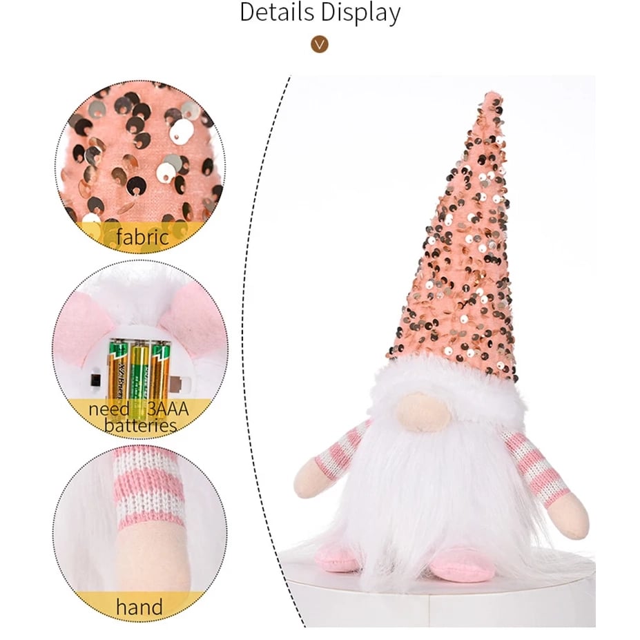 Glowing Christmas Plush Dwarf