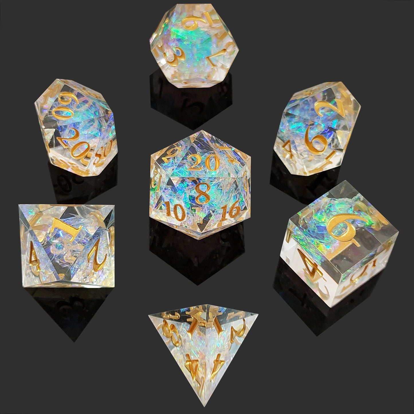 ⏰Last Day Promotion 49% OFF💥Lifelike Death Peeping Eyes Liquid Core Handmade Dice Set