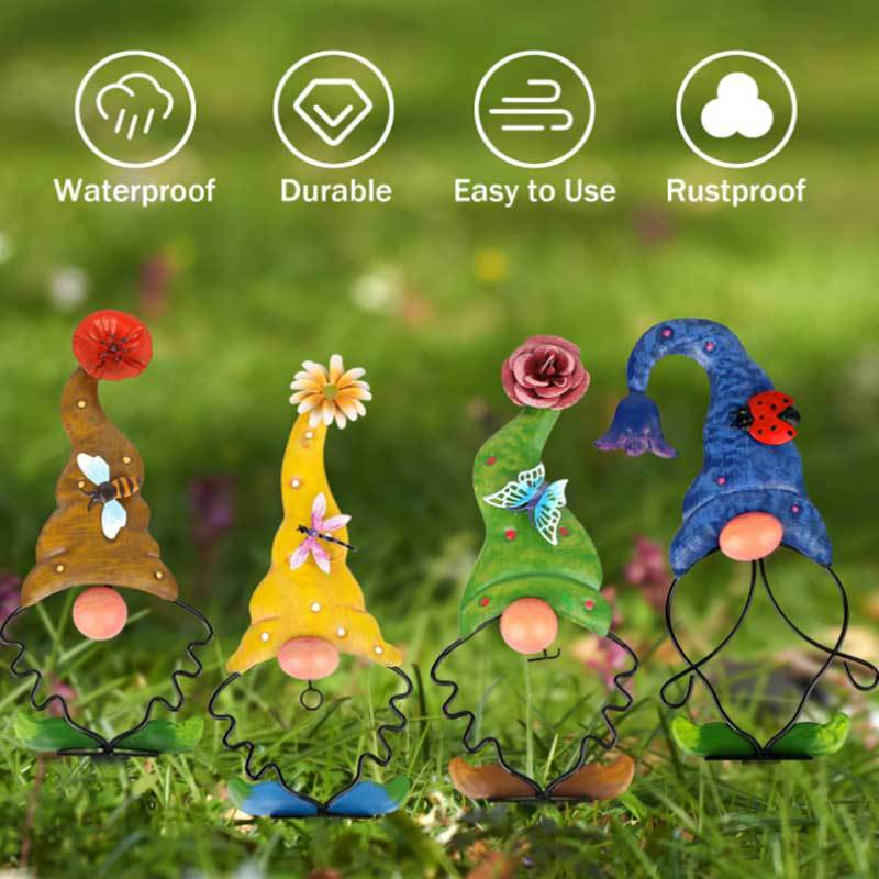 🔥Most Popular Gnome Set of 4 Yard Stakes