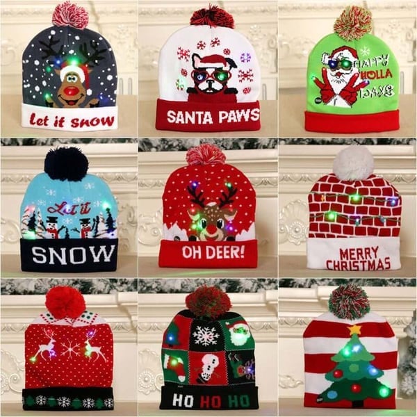 🎄 Early Christmas Sale 49% OFF🎄Christmas Theme LED Beanies - Buy 3 Free Shipping
