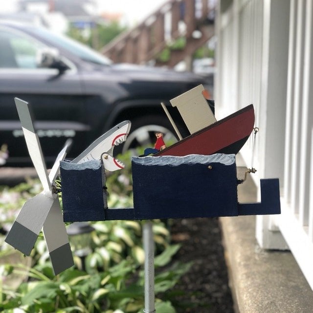 JAWS Disaster Whirligig - Funny Garden Decor