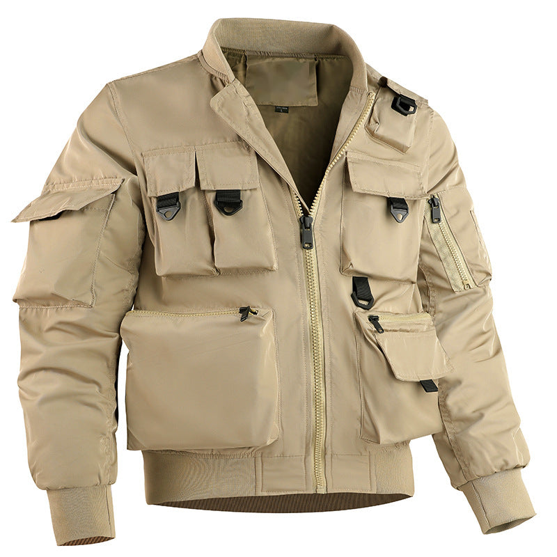 Mountain camping casual jacket functional outdoor multi-pocket jacket waterproof jacket