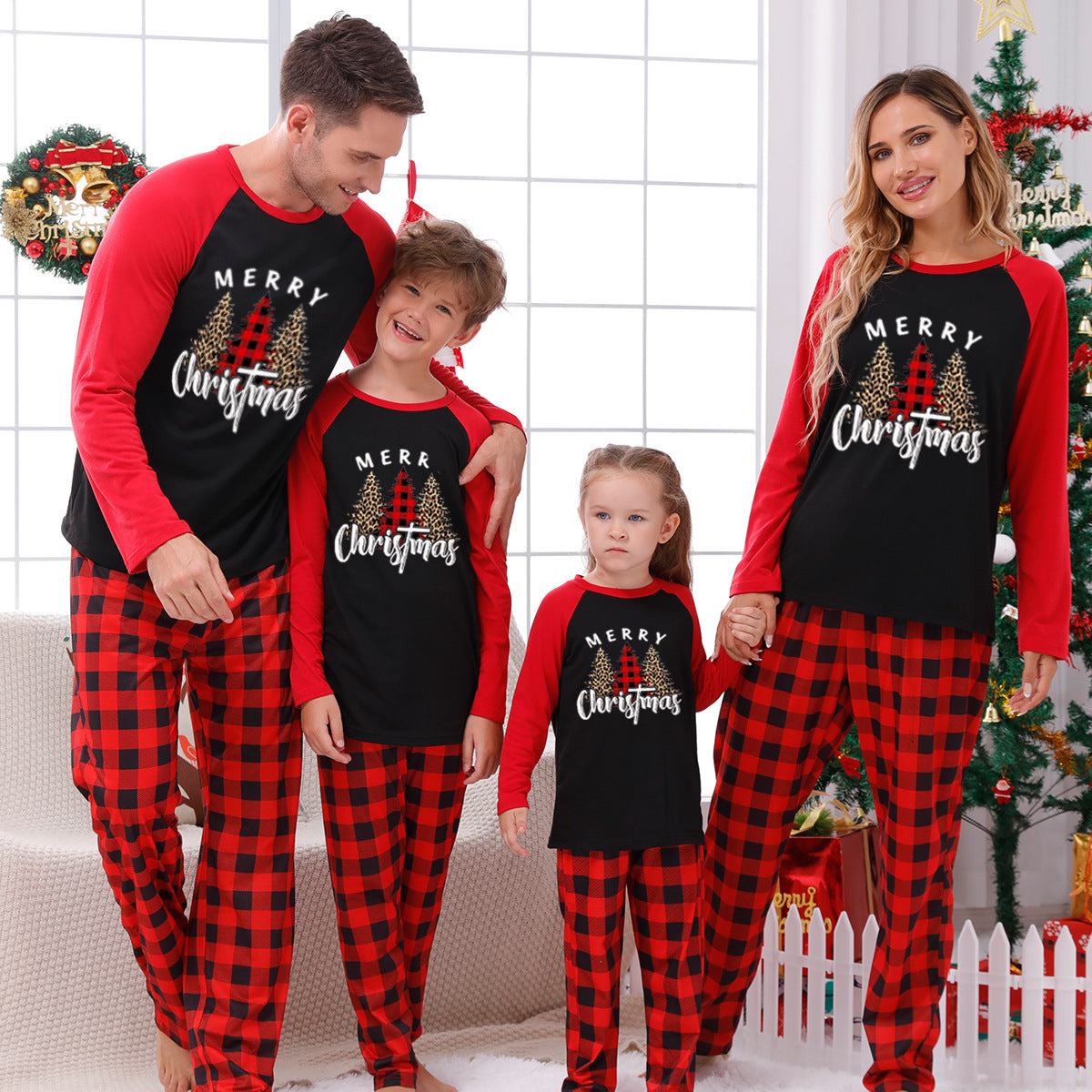 π Early Christmas Pre-Sale -Christmas Elements Print Family Pajama Sets