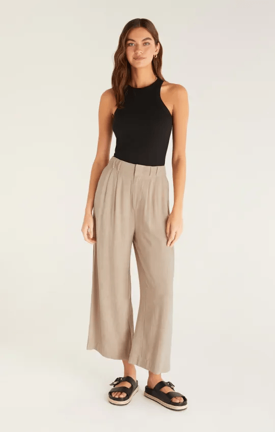 Women's elastic high waist casual wide leg pants (Buy 2 Free Shipping)