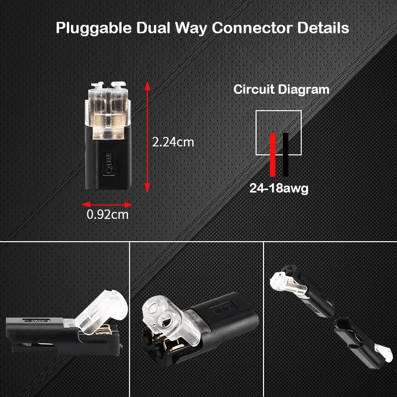 ourhomemarketTM-Double-wire Plug-in Connector With Locking Buckle(The more you buy, the more discounts you get)