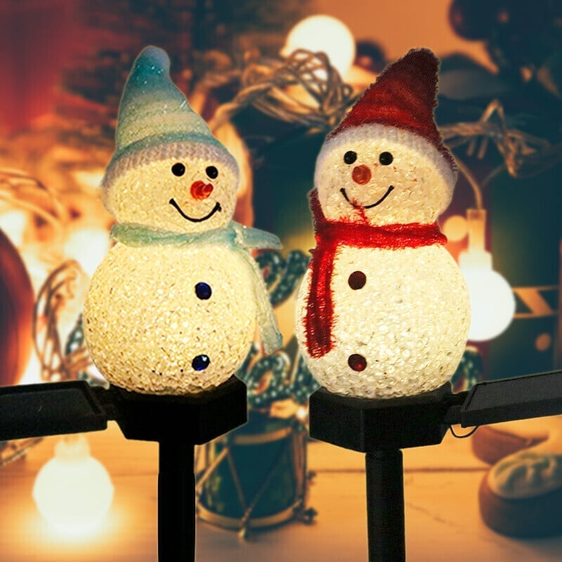 ⛄Surprise Christmas Gift -- Waterproof Solar Snowman Lamp