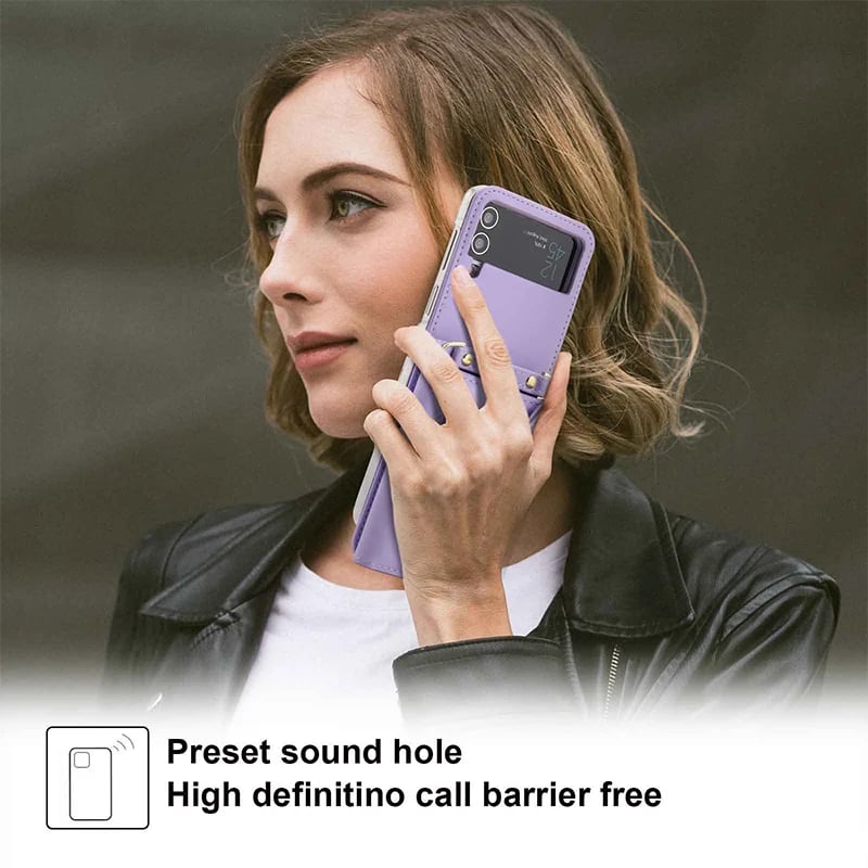 Crossbody Wallet Case of Women for Samsung Galaxy Z Flip3 5G/ Flip4