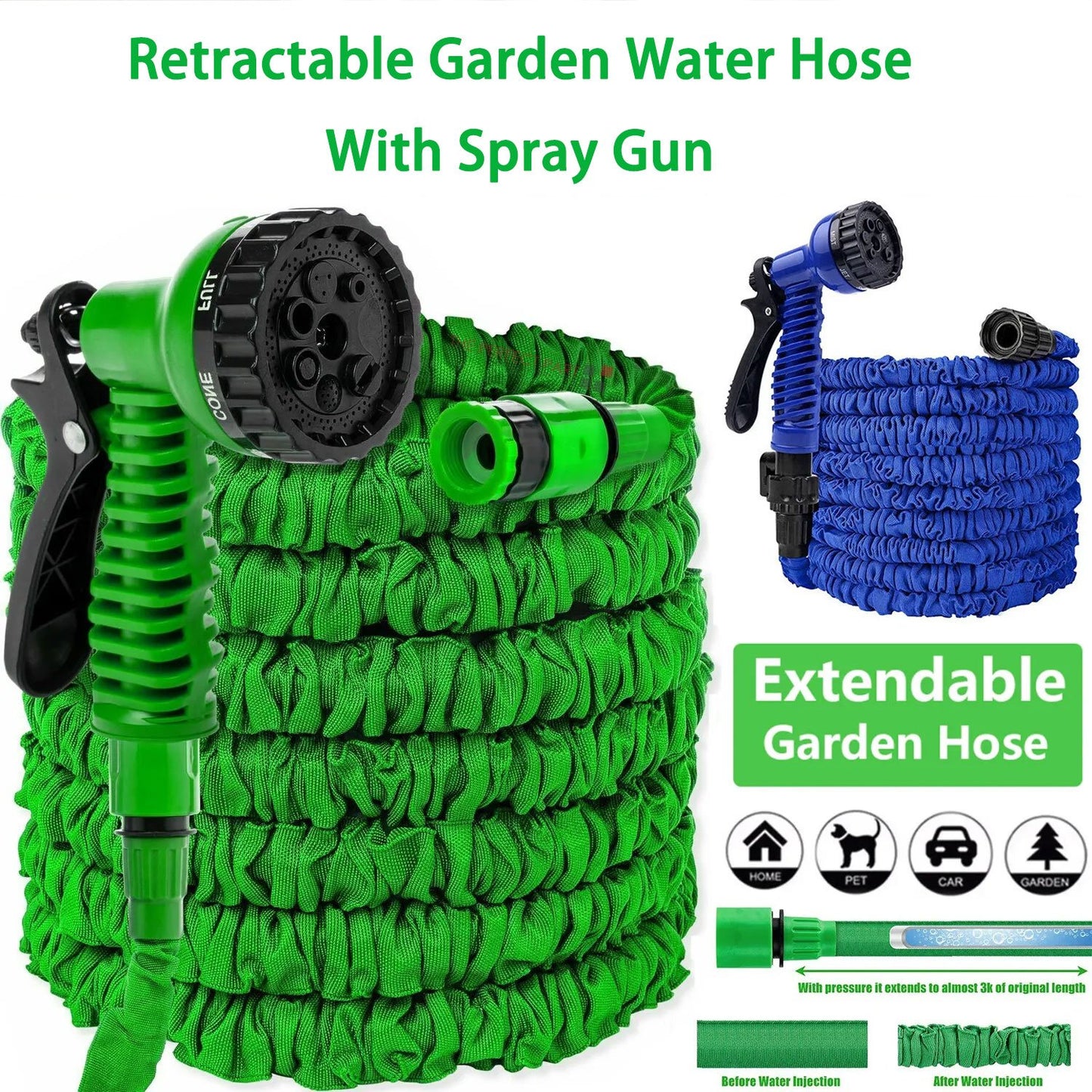 🌳Retractable Garden Water Hose With Spray Gun💦