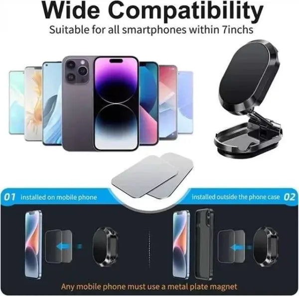 π₯ LAST DAY SALE 50% OFF π₯ Alloy Folding Magnetic Car Phone Holder