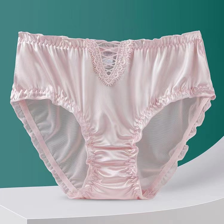 š„ Lace Lingerie Ladies Satin Ice Seamless Panties