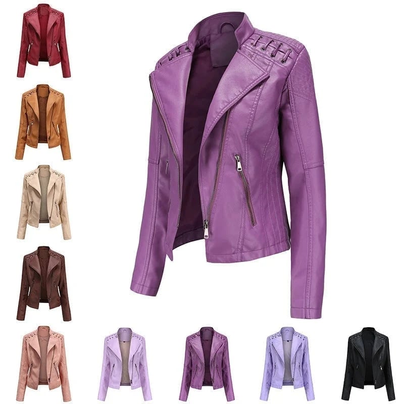 (š„HOT SALEš„) - Washed Leather Jacket