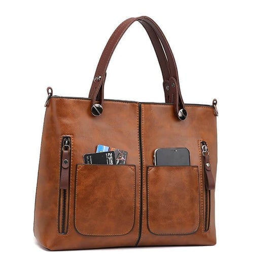 🔥- Ladies vintage leather shoulder bag