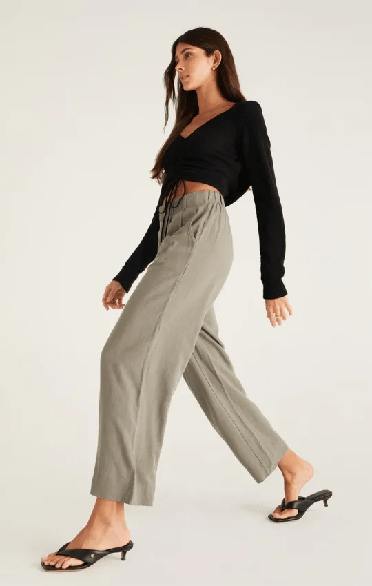 Women's elastic high waist casual wide leg pants (Buy 2 Free Shipping)