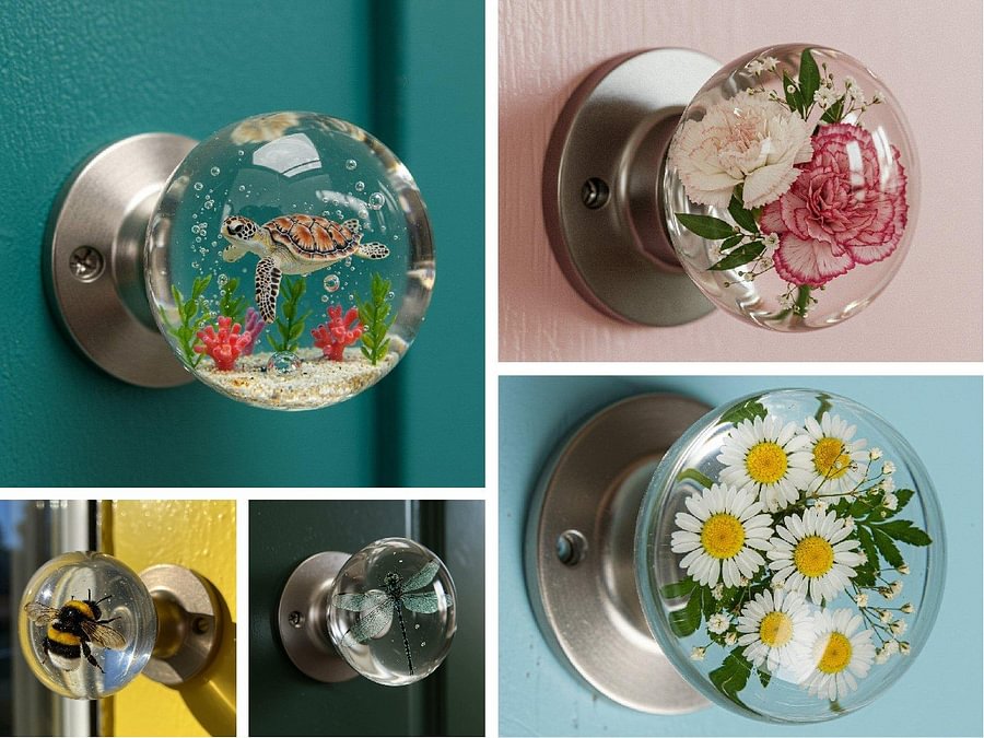lusailstore - Creative art vintage resin decorative door handles