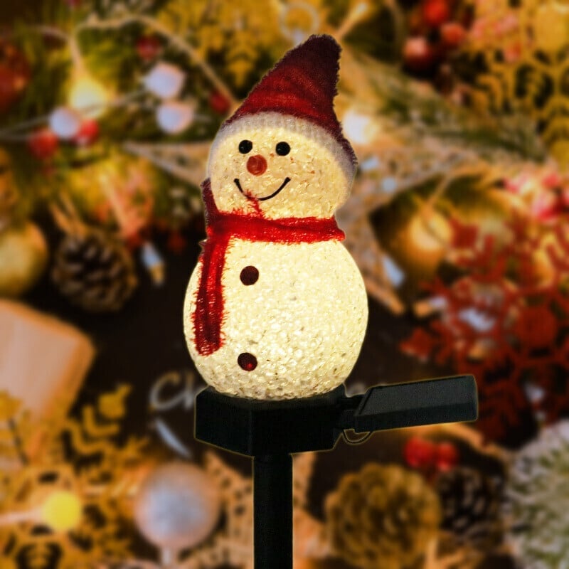 ⛄Surprise Christmas Gift -- Waterproof Solar Snowman Lamp