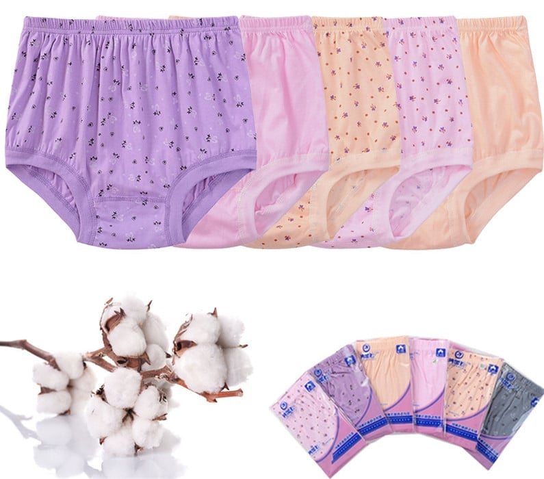 High-Waist Ladies Cotton Panties Plus Sizes💥5pcs Only $24.98 Today🔥