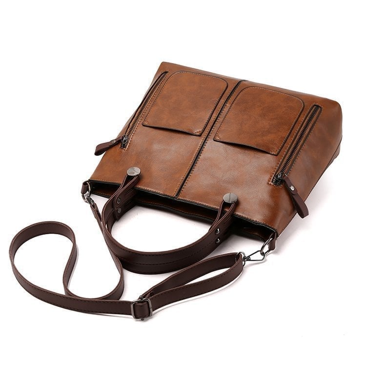 🔥- Ladies vintage leather shoulder bag