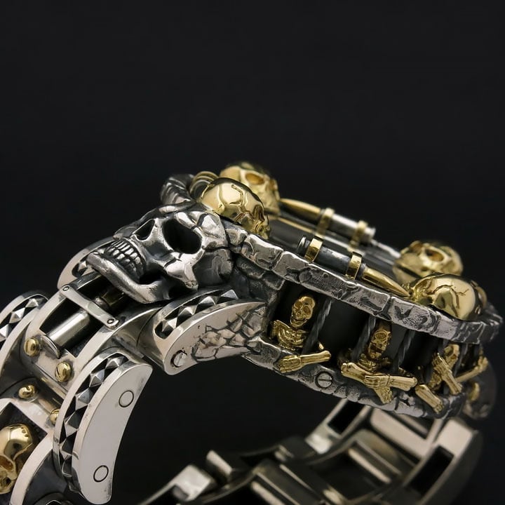 Mysterious Forbidden Bullet Skull Wrist Watch-Free Shipping