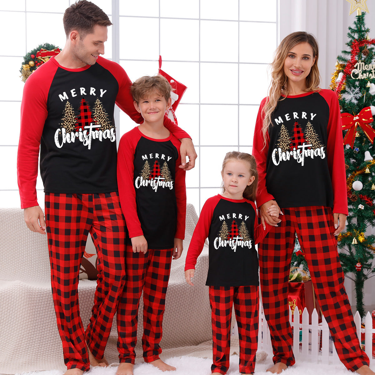 π Early Christmas Pre-Sale -Christmas Elements Print Family Pajama Sets