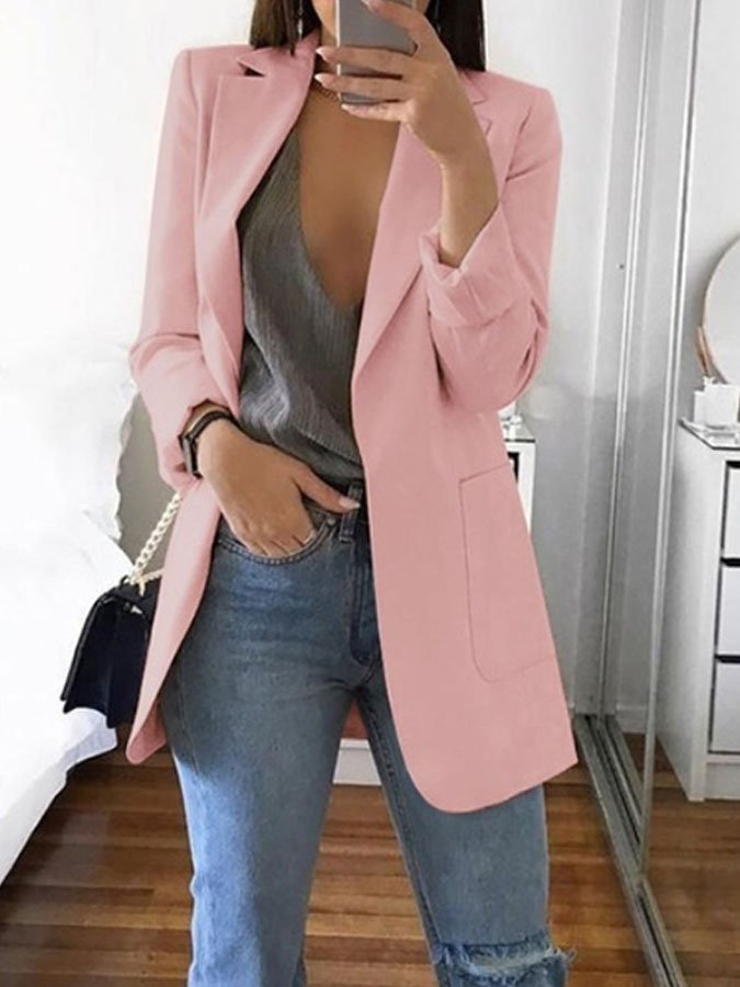 Ladies Casual Hooded Knit Jacket
