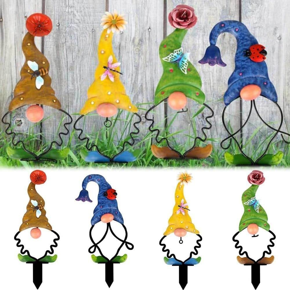 🔥Most Popular Gnome Set of 4 Yard Stakes