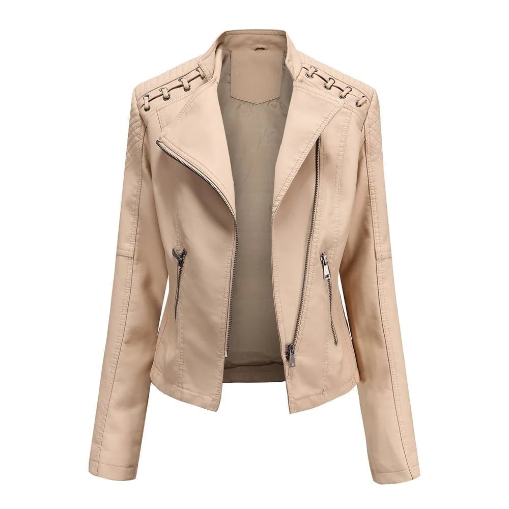 (š„HOT SALEš„) - Washed Leather Jacket