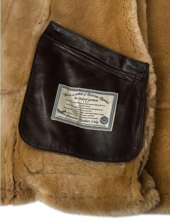 ourhomemarketTM-Bomber Jacket Sheepskin B-7 Arctic Parka ART.208 (Trendy and fashionable arctic style pilot sheepskin coat)
