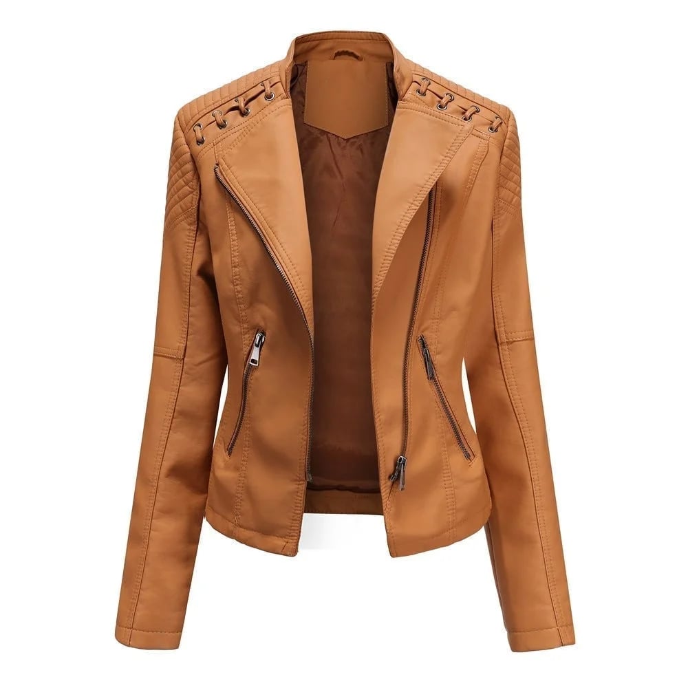 (š„HOT SALEš„) - Washed Leather Jacket