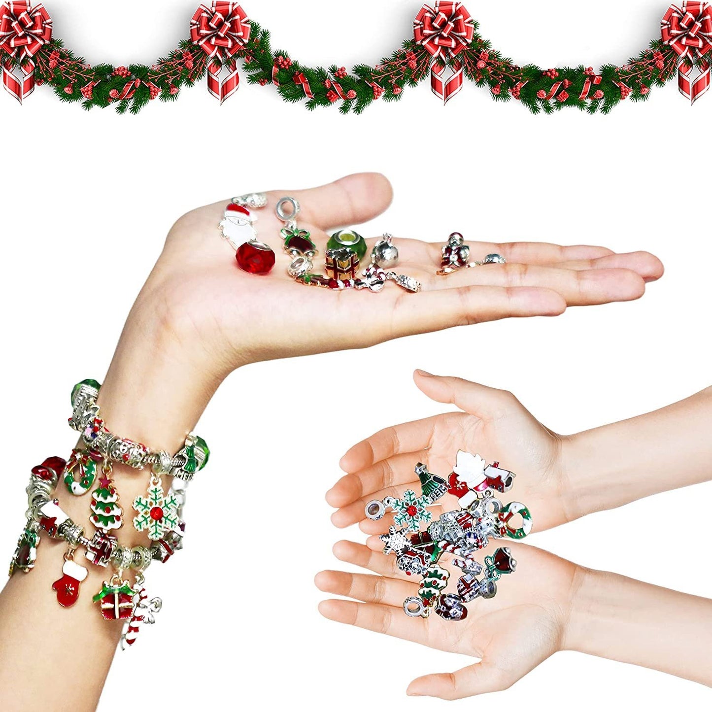 (🎁Early Christmas Sale- 48% OFF🎁) 24 Days Countdown Calendar DIY Christmas Advent Calendar Bracelets Set