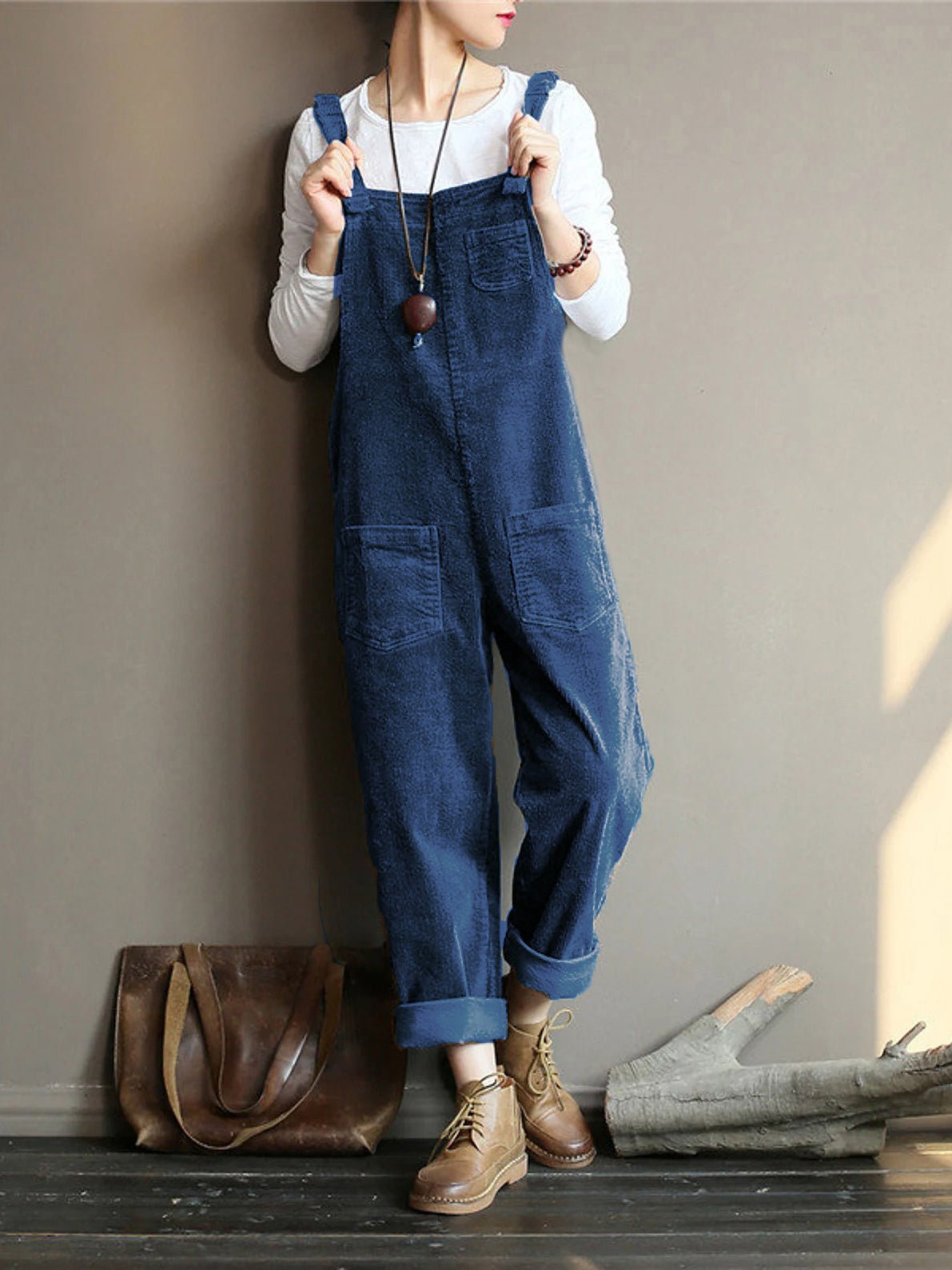 2024 NEW Wide Leg Corduroy Overalls