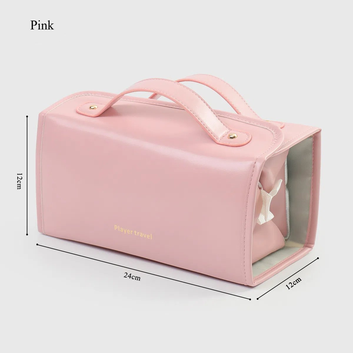 TO DAY 49% OFF Leather Waterproof Cosmetic Bag