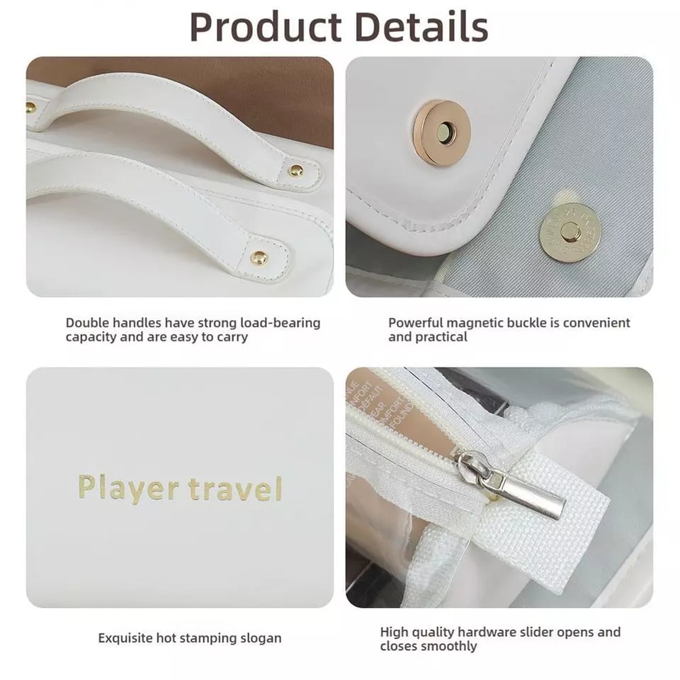 TO DAY 49% OFF Leather Waterproof Cosmetic Bag