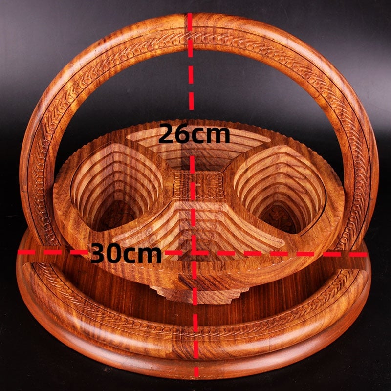 -Handmade wood carving fruit plate