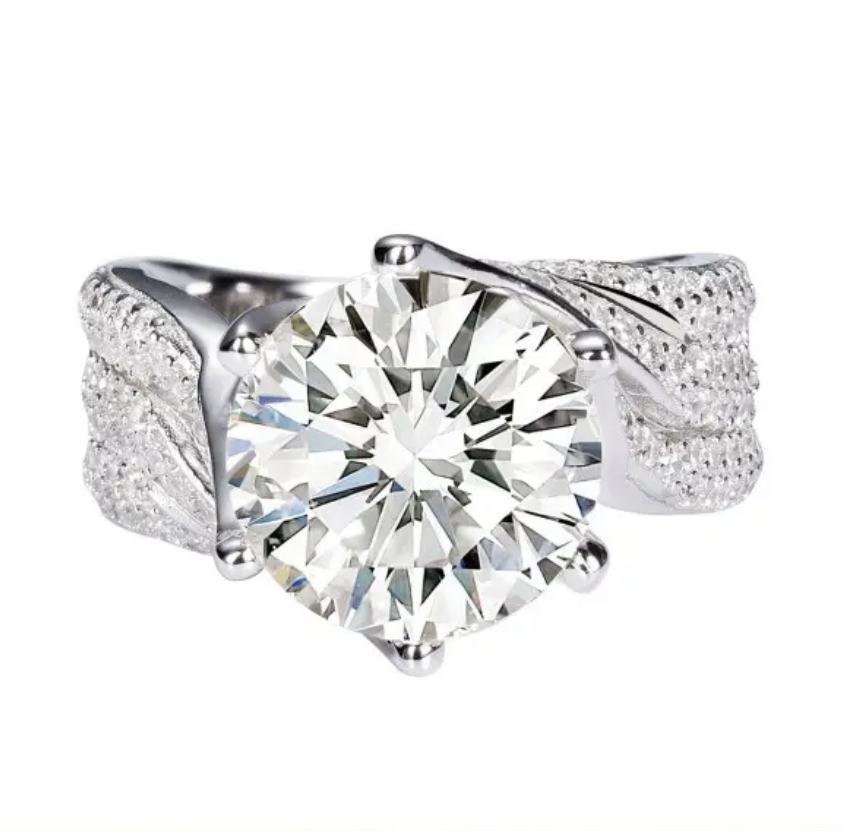 3-Carat Super Flash Moissanite Ring