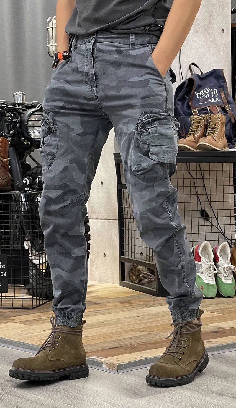 Men's Distressed Slim Fit Biker Jeans