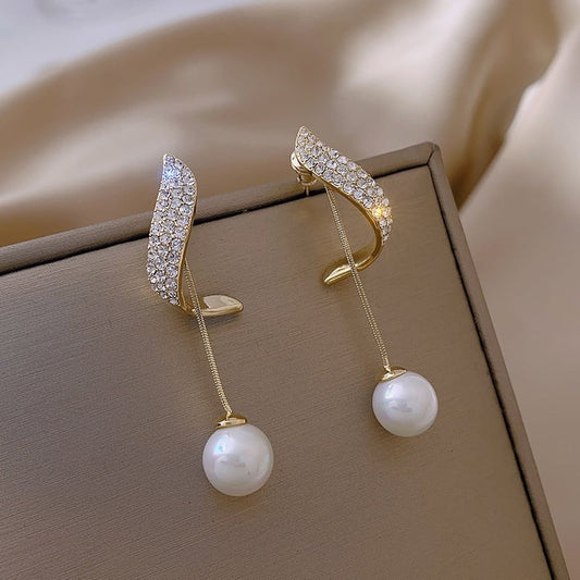 Clearance-Classic Elegant Pearl Drop Earrings