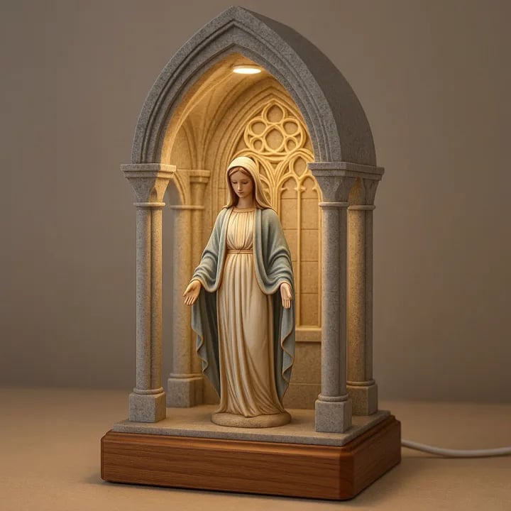 🎁🔥Virgin Mary LED Devotional Table Lamp - ⌛Limited Handmade Series