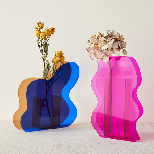 Blooming Acrylic Art Vases