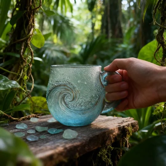 🌊 Sea Glass Wave Mug